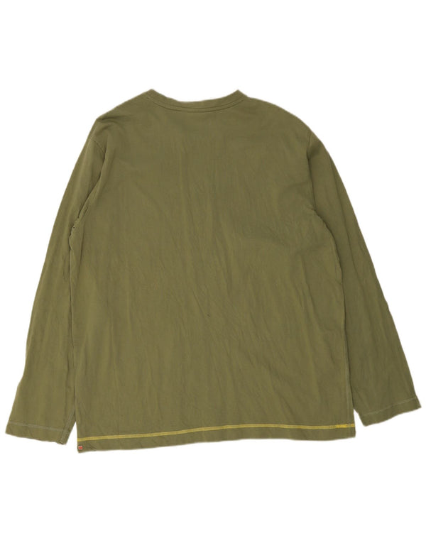 Puma Hombre Gráfico Top Manga Larga XL Algodón Verde
