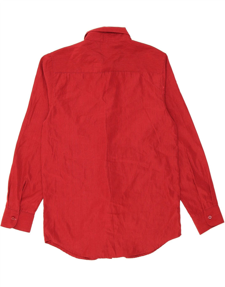 DOCKERS Boys Shirt 14-15 Years Large Red Striped Polyester Vintage Dockers and Second-Hand Dockers from Messina Hembry 