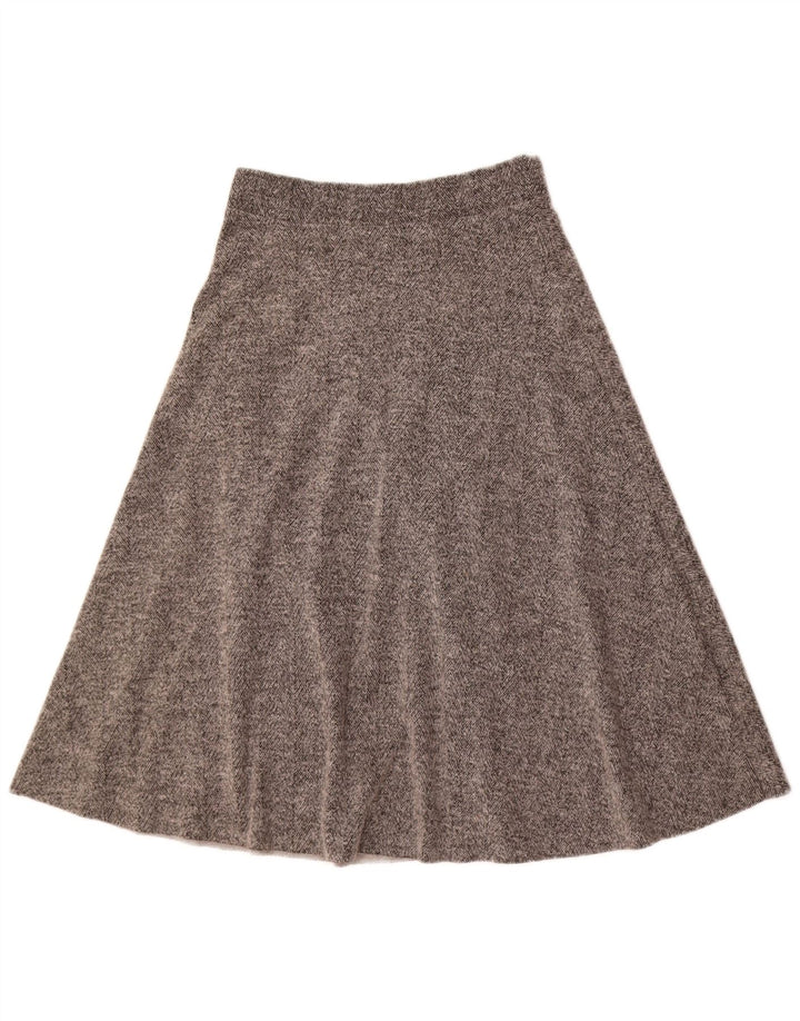 Zara Dame A-Line nederdel Large W30 Grey Herringbone