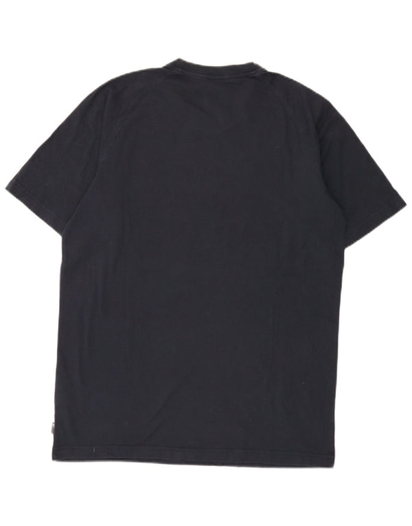 Adidas Mens Graphic T-Shirt Top Medium Navy Blue Cotton
