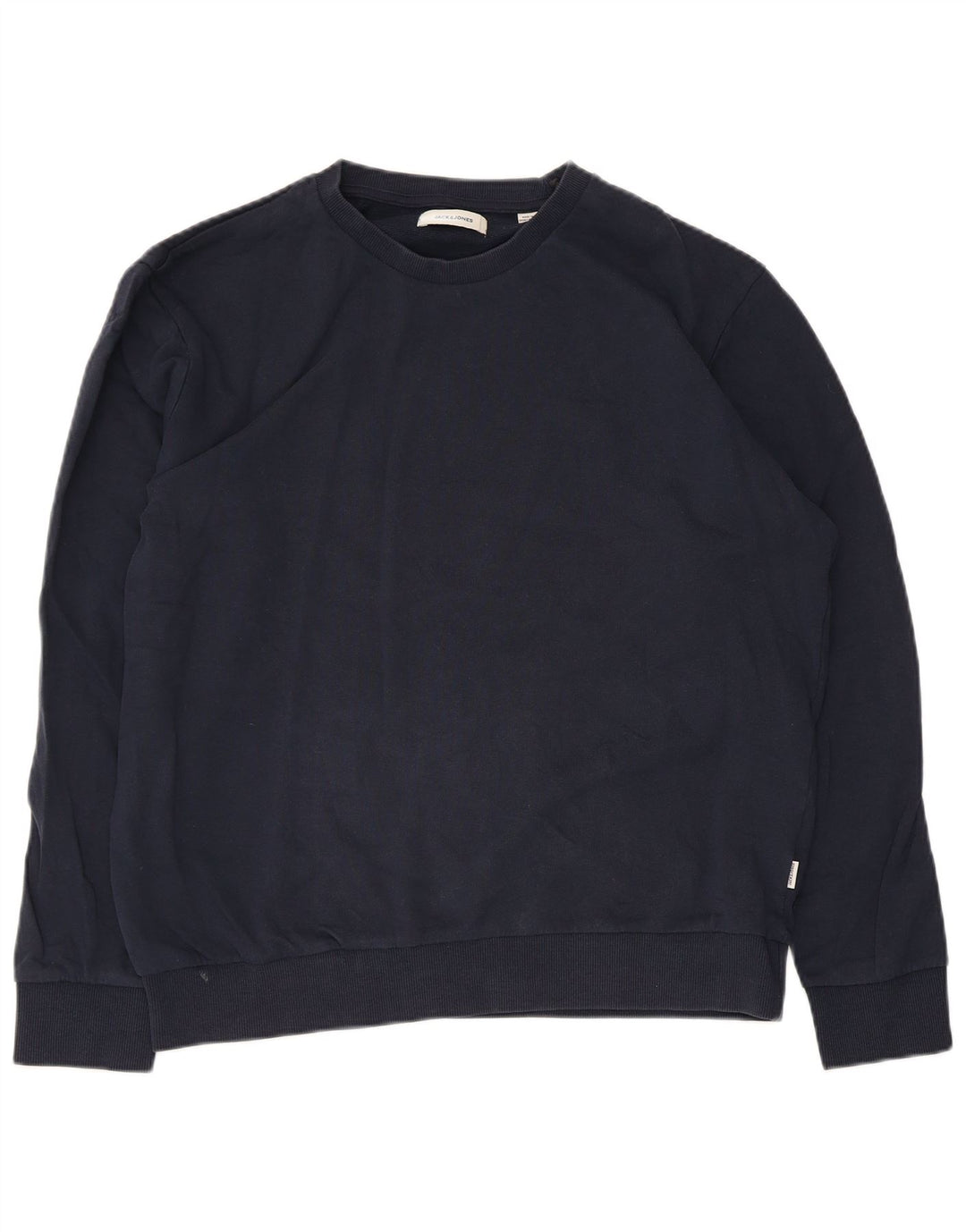 Jack & Jones Mens Sweatshirt Jumper XL Navy Blue Cotton