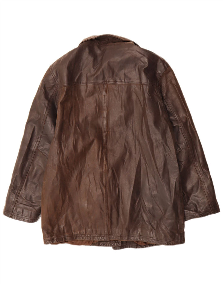 Sitelli Dame Læderjakke UK 12 Medium Brun