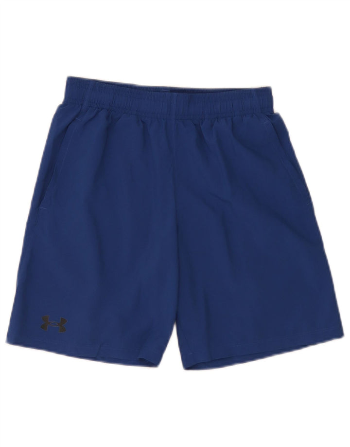 Under Armour Boys Sport Shorts 9-10 Years Medium Blue Polyester