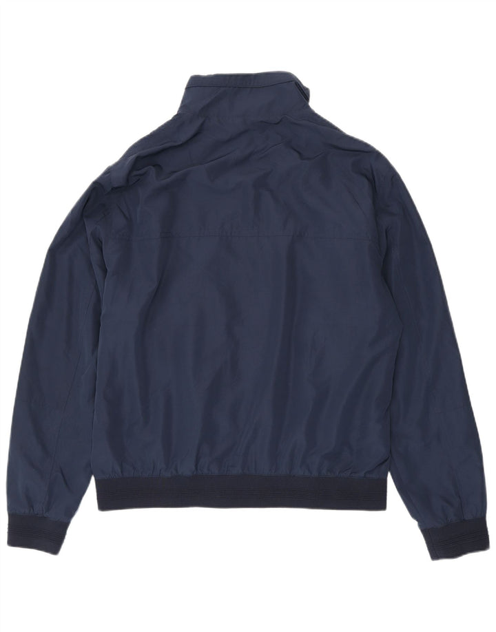Zara Herre Bomber Jacket UK 42 XL Navy Blue Polyester