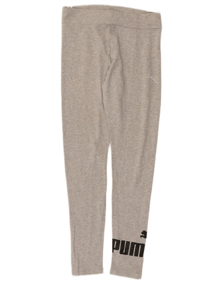 Puma Womens Graphic Leggings UK 12 Medium Grey