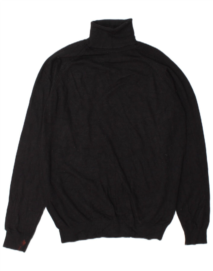 Zara Womens Roll Neck Jumper Sweater UK 10 Small Black
