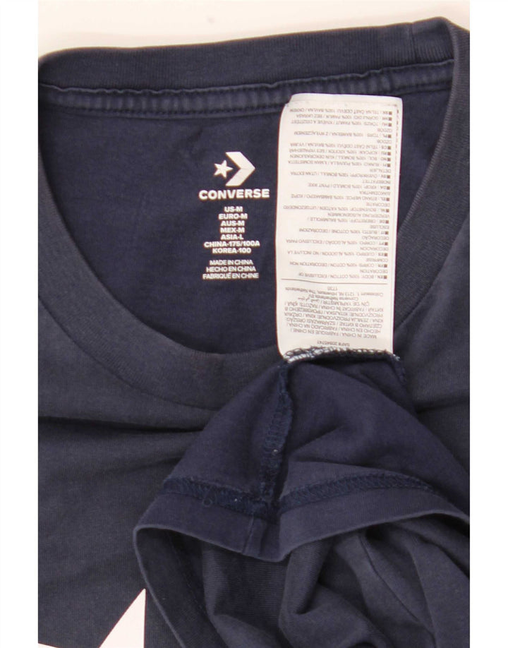 Converse Herre grafisk T-shirt Top Medium Marineblå Bomuld