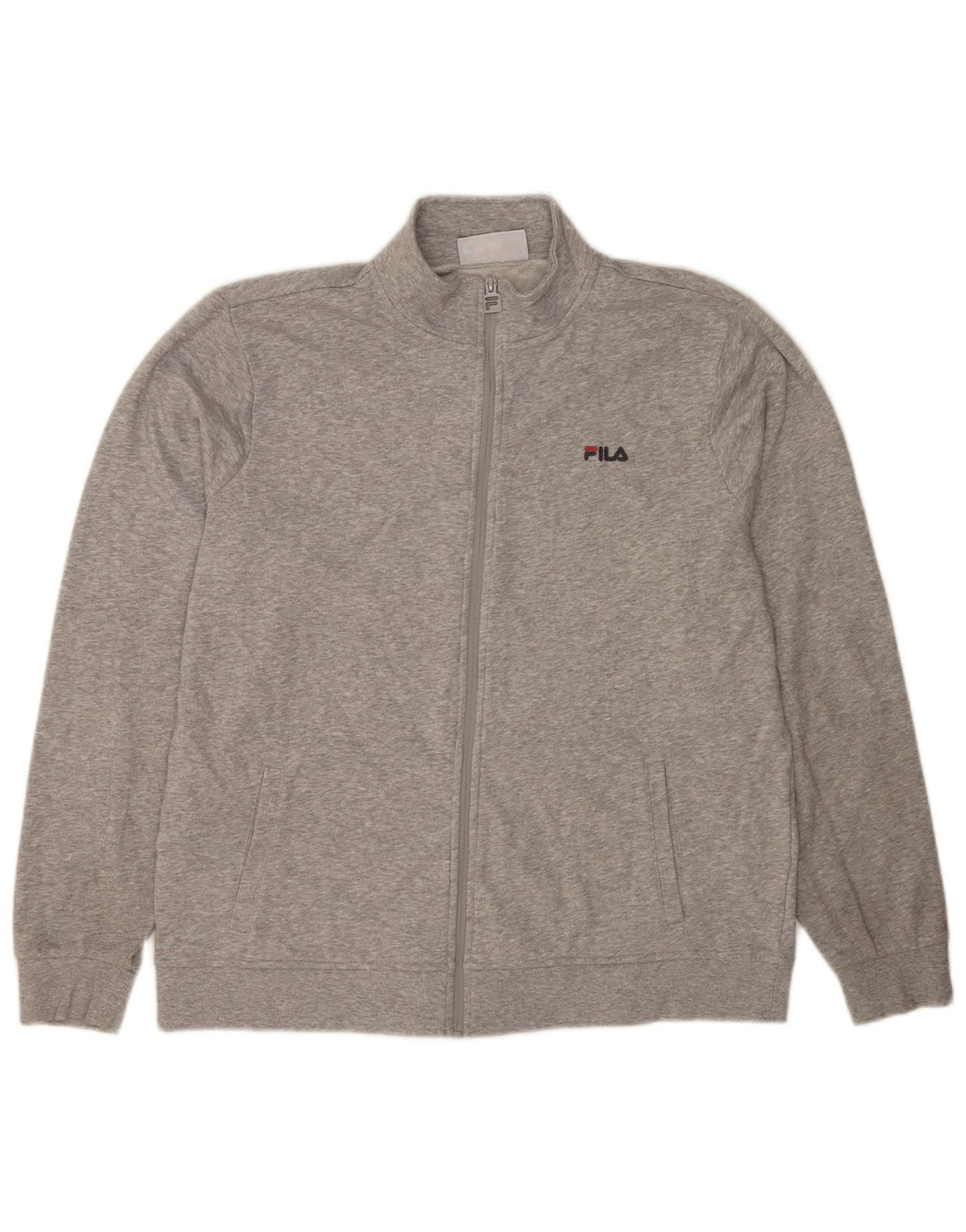 Giacca da ginnastica da uomo Fila 2XL in cotone chiazzato grigio