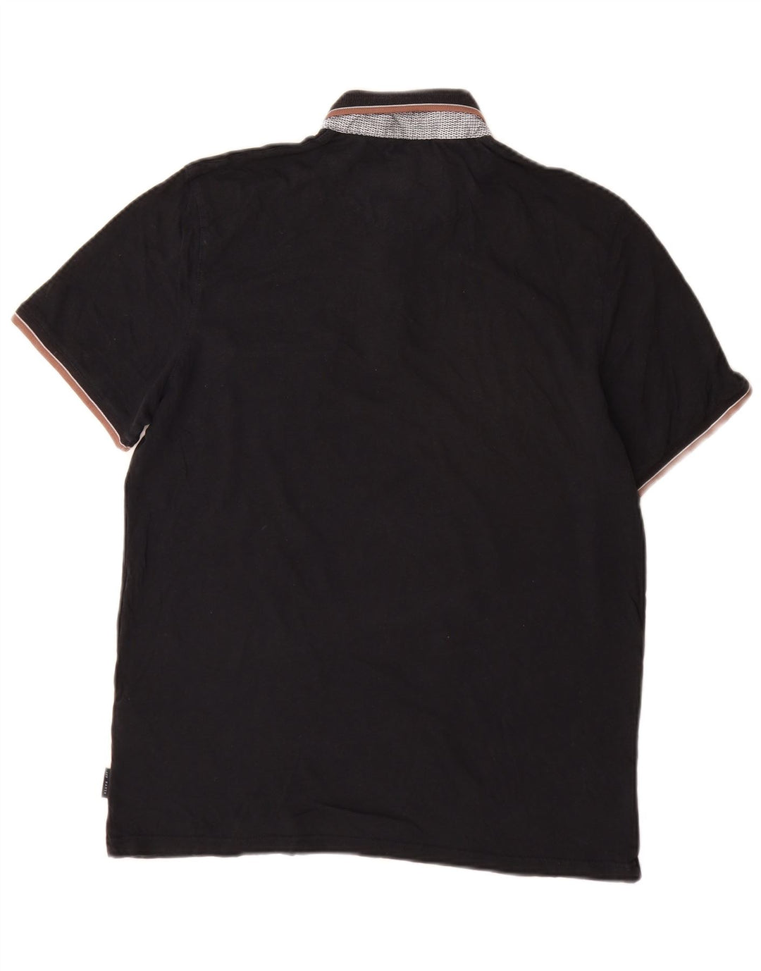 Ted Baker Mens Polo Shirt Size 4 Large Black Cotton