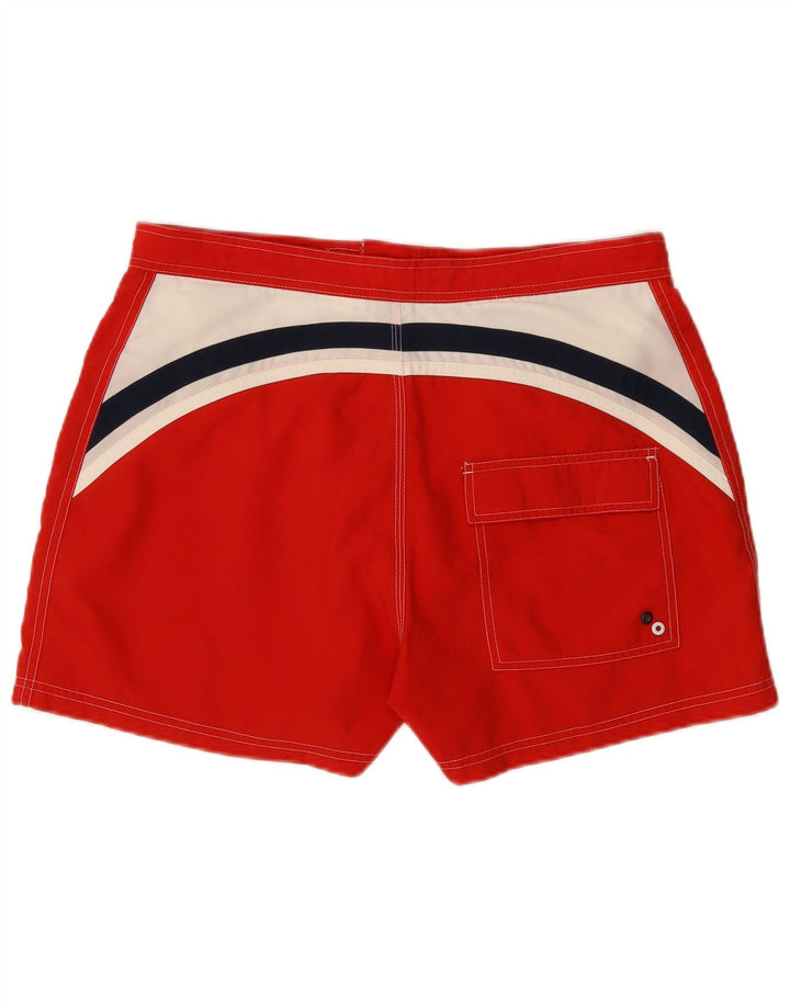 Nike Herren-Badeshorts, groß, rotes Farbblock-Polyester