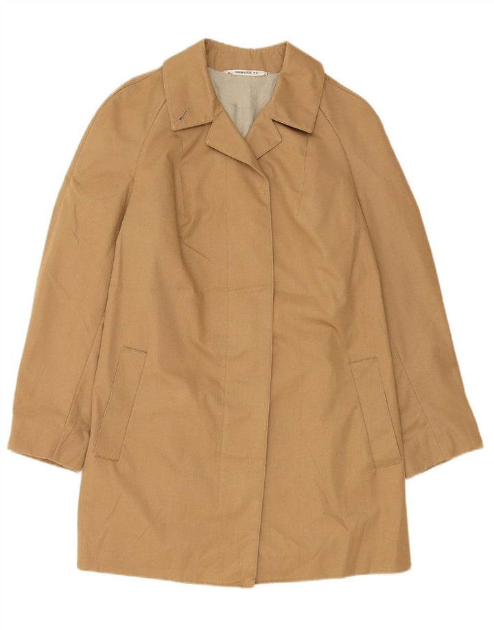VINTAGE Womens Overcoat IT 42 Medium Beige Polyester Vintage Vintage and Second-Hand Vintage from Messina Hembry 