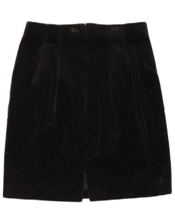 Betty Barclay Damen Samt-Bleistiftrock UK 14 Medium W28 Schwarze Baumwolle
