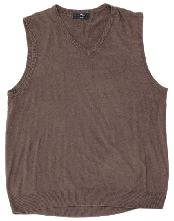 Marks & Spencer Mens Blue Harbour Vest Tank Top XL Grey Acrylic