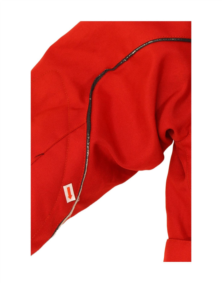 MOTO ONE Womens Racer Jacket UK 10 Small Red Vintage Moto One and Second-Hand Moto One from Messina Hembry 
