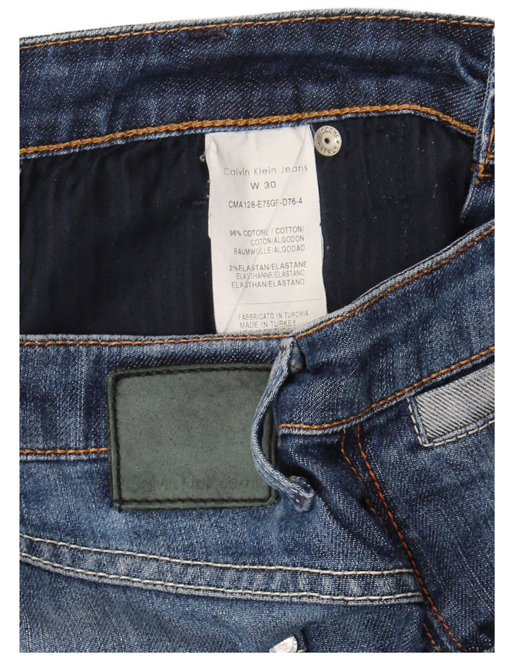 CALVIN KLEIN Womens Capri Jeans W30 L21 Blue Cotton