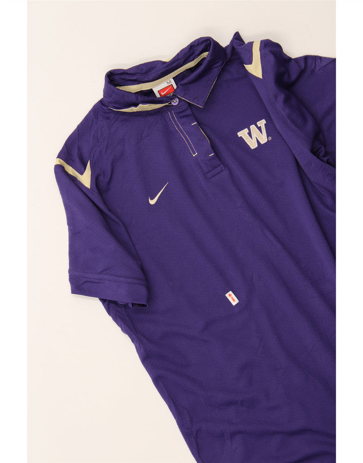 NIKE Womens Washington Polo Shirt UK 12/14 Medium Purple Polyester Vintage Nike and Second-Hand Nike from Messina Hembry 
