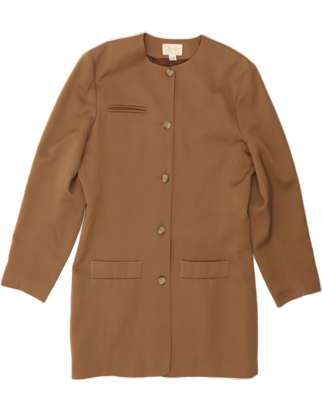 REGINE Womens Overcoat UK 12 Medium Brown Polyester Vintage Regine and Second-Hand Regine from Messina Hembry 
