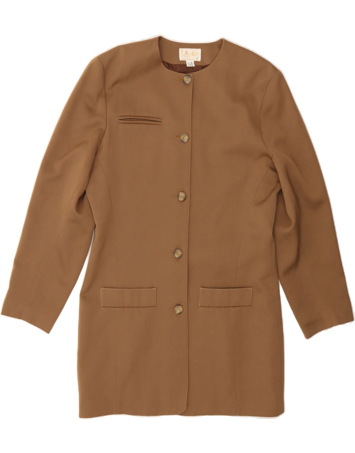 REGINE Womens Overcoat UK 12 Medium Brown Polyester Vintage Regine and Second-Hand Regine from Messina Hembry 