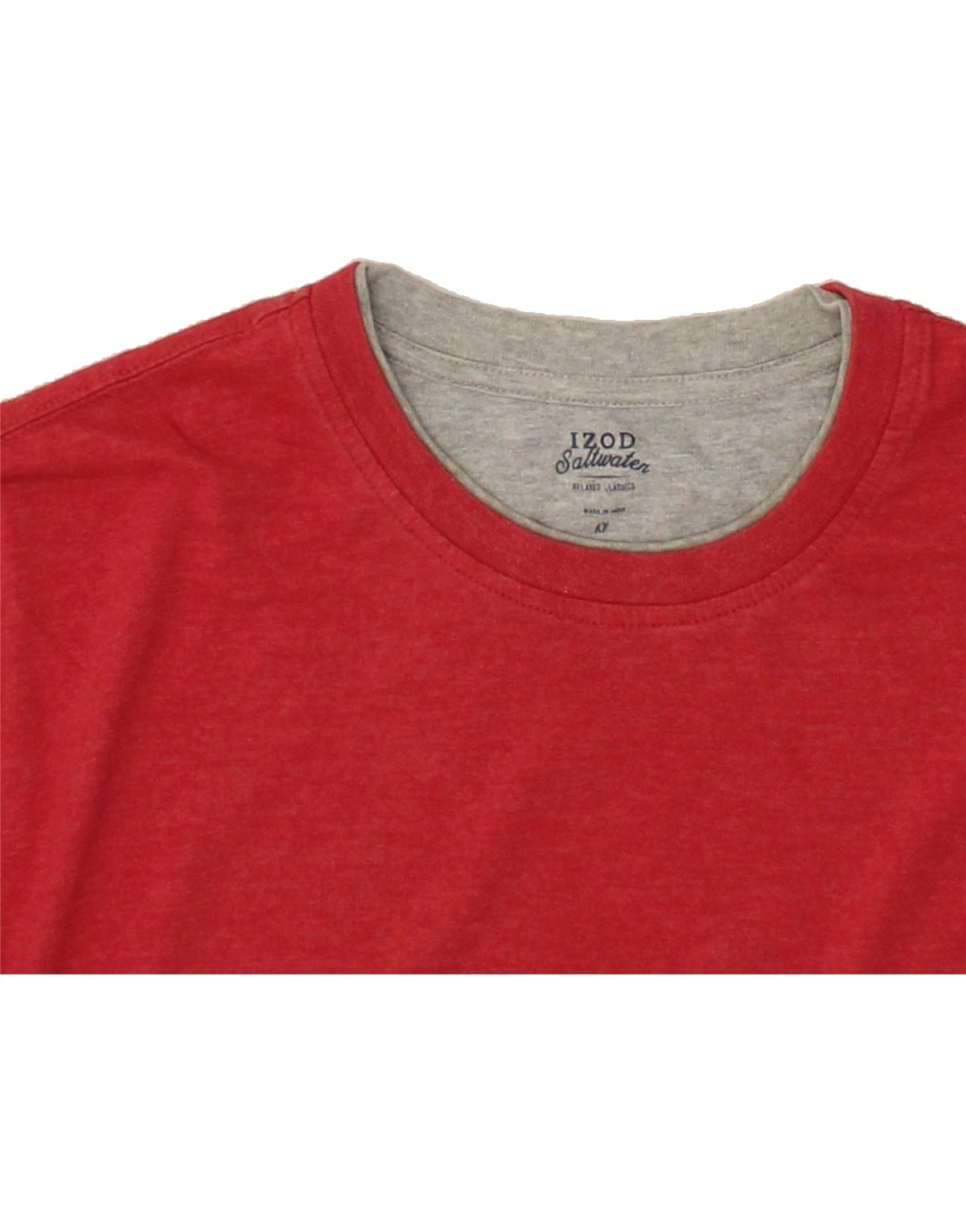 IZOD Mens T-Shirt 2XL Red Cotton Vintage Izod and Second-Hand Izod from Messina Hembry 