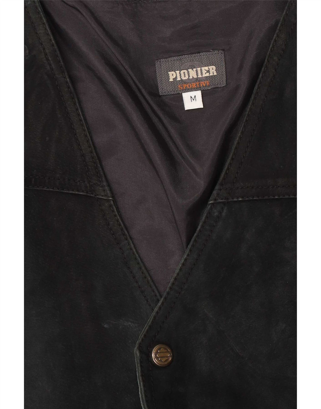 Colete masculino de camurça Pionier preto médio