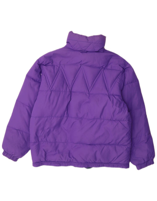 Geo Spirit Womens Padded Jacket IT 42 Medium Purple Polyamide
