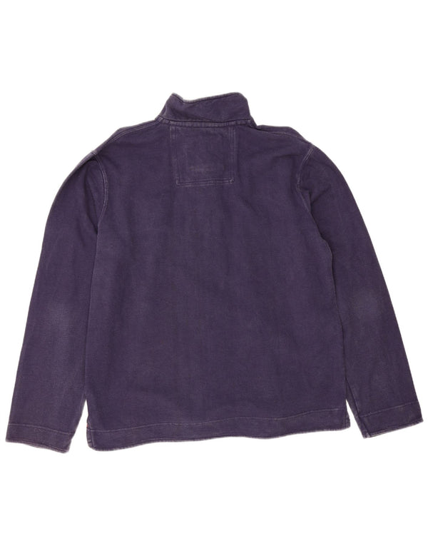 Ανδρικό φούτερ με φερμουάρ Crew Clothing Jumper XL Navy Blue Cotton