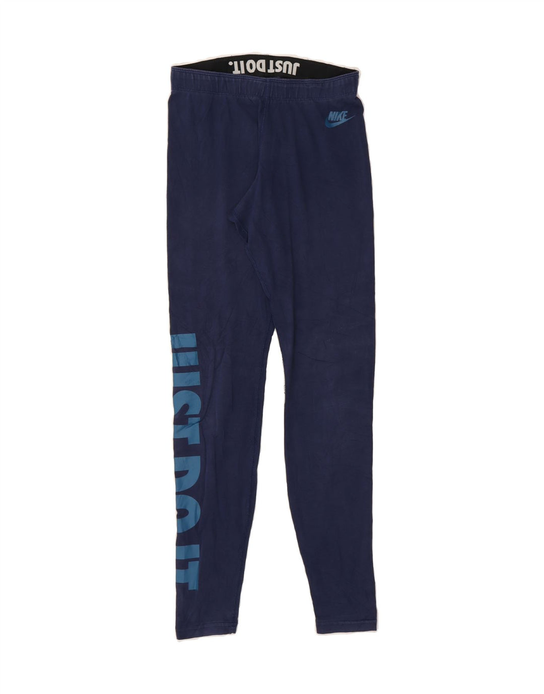 NIKE Womens Graphic Leggings UK 8 Small  Navy Blue Vintage Nike and Second-Hand Nike from Messina Hembry 