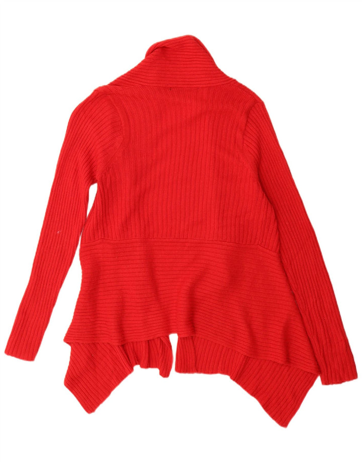 Zara Womens Cardigan Sweater UK 12 Medium Red Acrylic