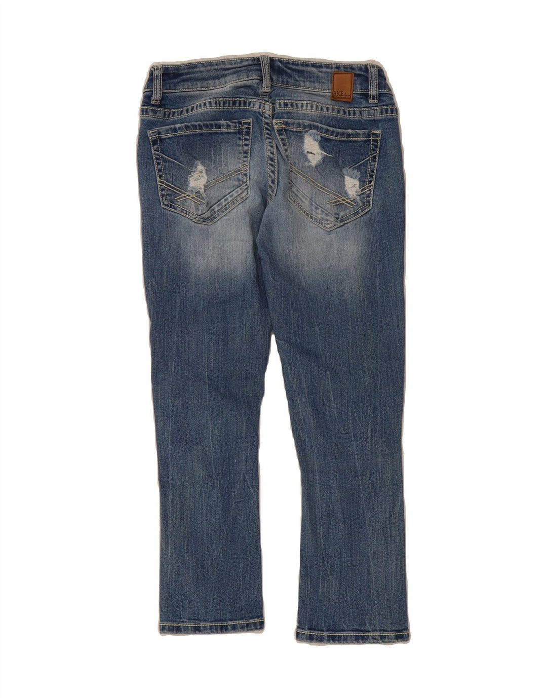 BKE Womens Stella Distressed Capri Jeans W26 L22 Blue Cotton Vintage BKE and Second-Hand BKE from Messina Hembry 