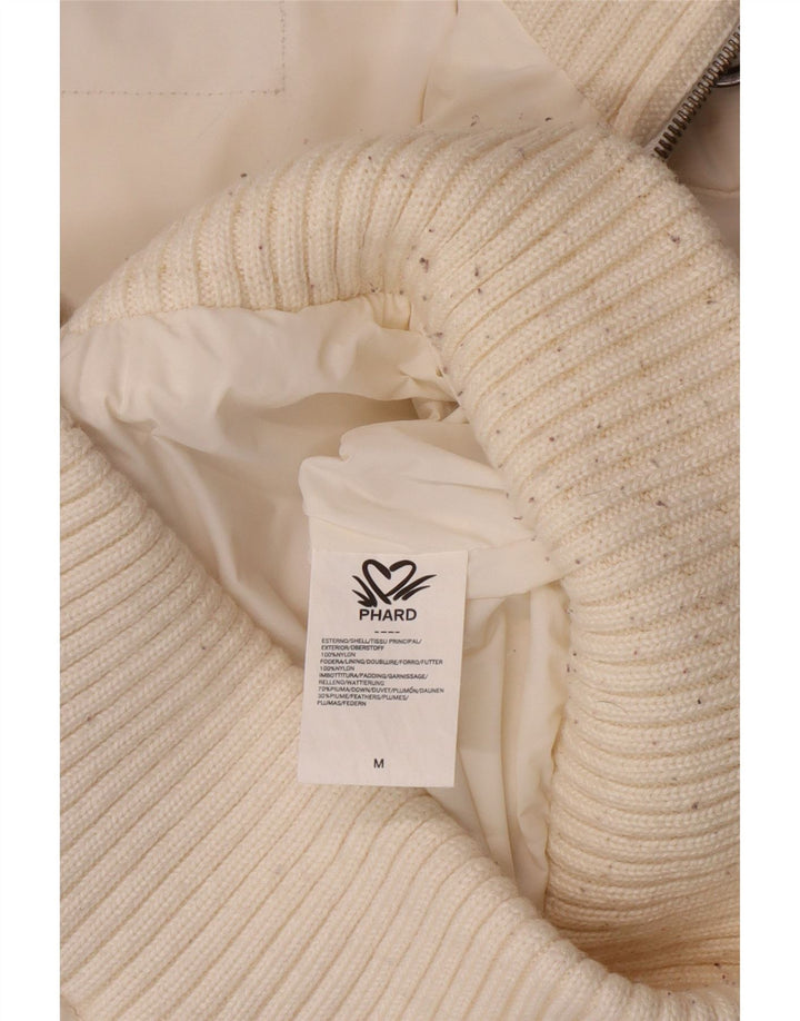 Phard Womens Hooded Padded Jacket UK 14 Medium White Nylon
