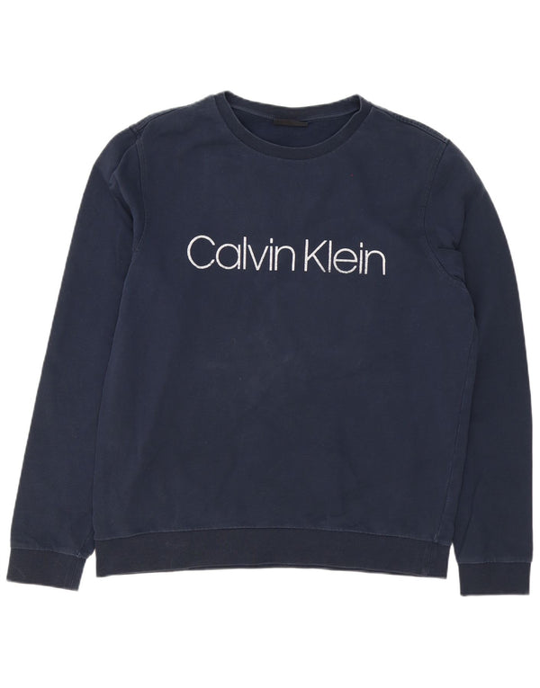 Hanorac grafic Calvin Klein pentru bărbați, XL, bumbac bleumarin
