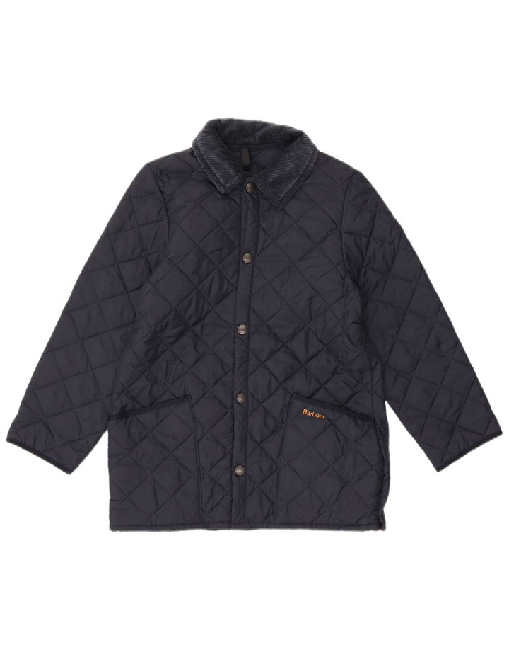 Barbour Boys LIDDESDALE Quilted Jacket 12-13 Years Navy Blue