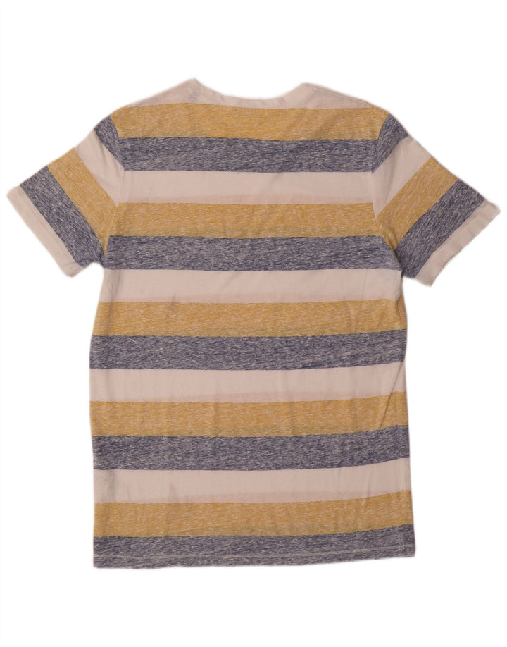 Jack & Jones Mens T-Shirt Top Large Multicoloured Striped Polyester
