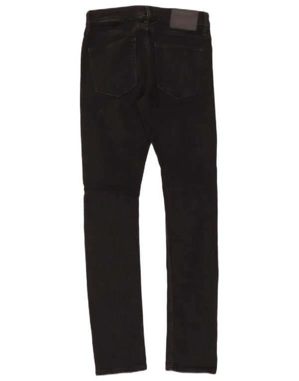 Jack & Jones Mens GLENN Distressed Slim Jeans  W28 L32 Black Cotton