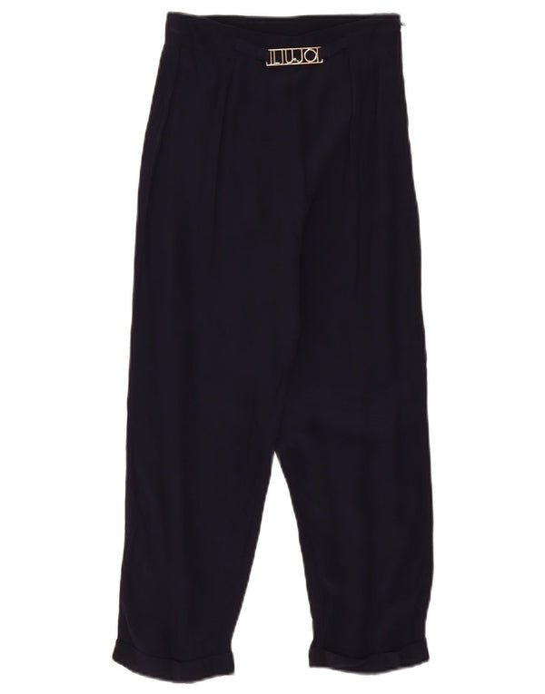 Pantaloni Casual Bambina Liu Jo a Vita Alta 9-10 Anni W24 L20 Blu Navy