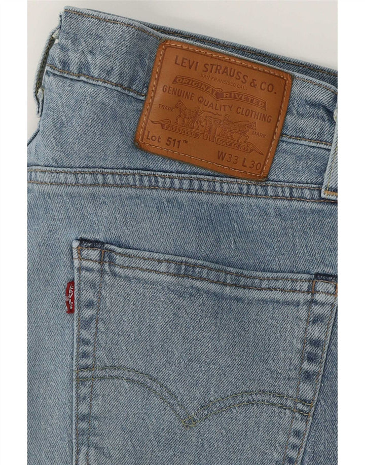 Męskie jeansy Levi's 511 Slim W33 L30 Niebieska bawełna
