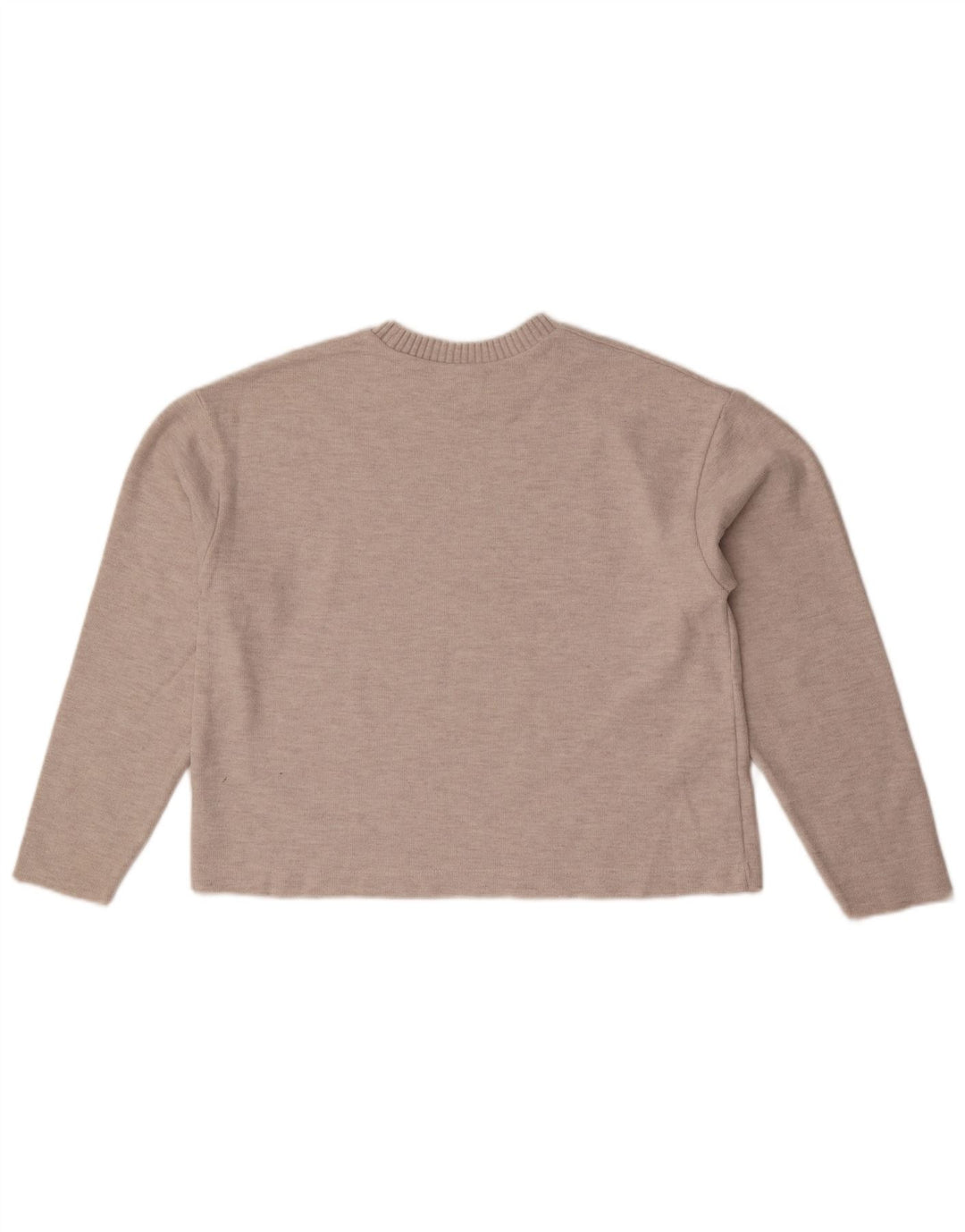 Zara Womens Crop Bluse Top UK 14 Medium Beige