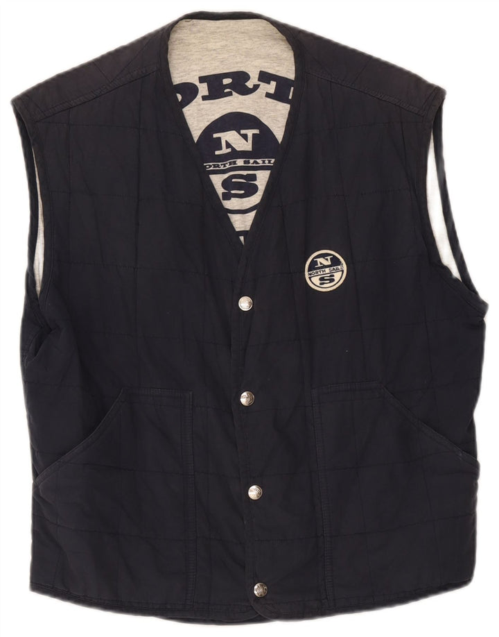 North Sails Mens Quilted Gilet UK 36 Small Navy Blue