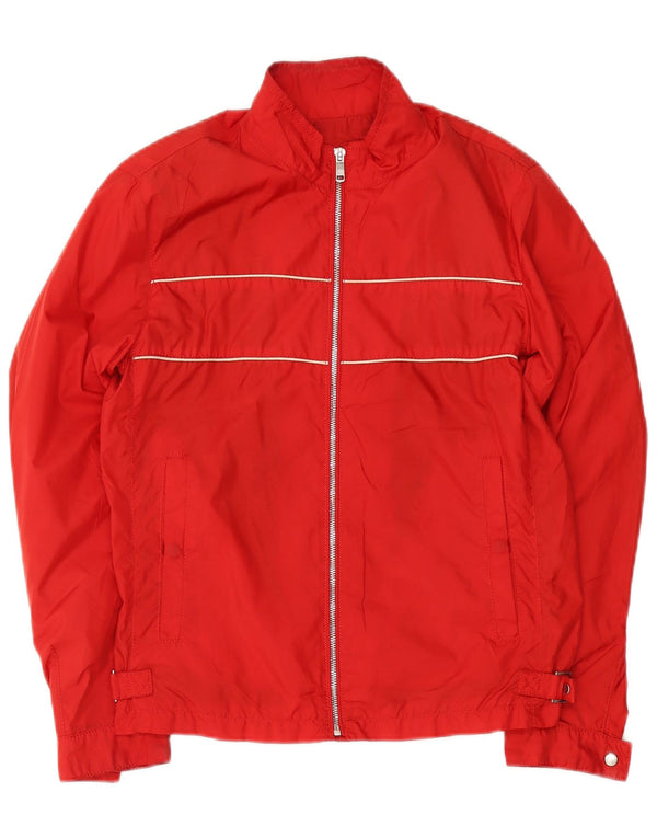 Zara Mens Tracksuit Top Jacket Small Red Polyester