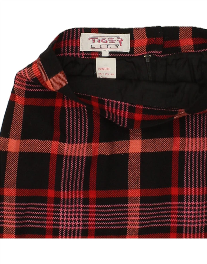 VINTAGE Womens Pencil Skirt IT 42 Medium W26  Black Check Viscose Vintage Vintage and Second-Hand Vintage from Messina Hembry 