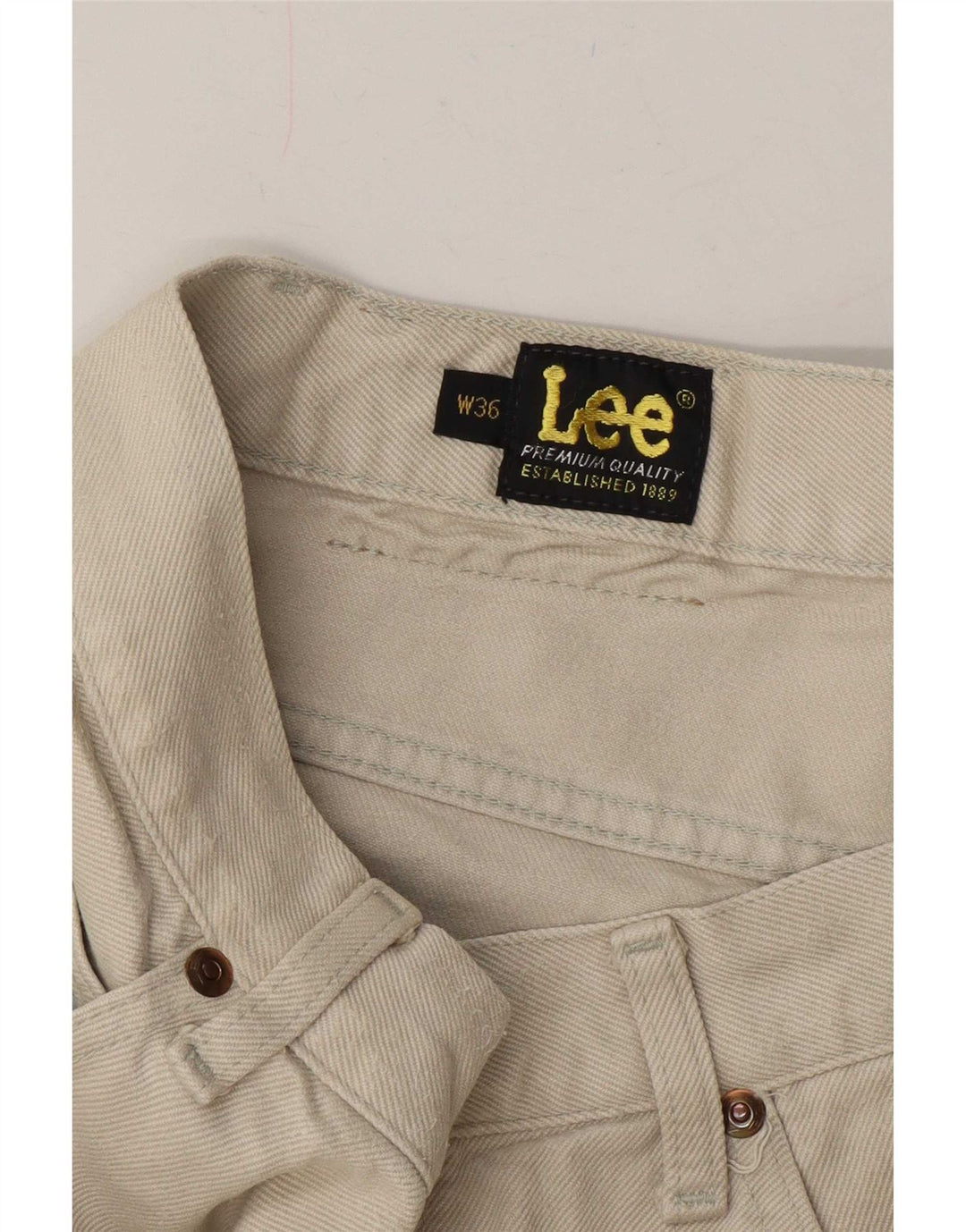 Lee Mens Straight Jeans W36 L27 Beige