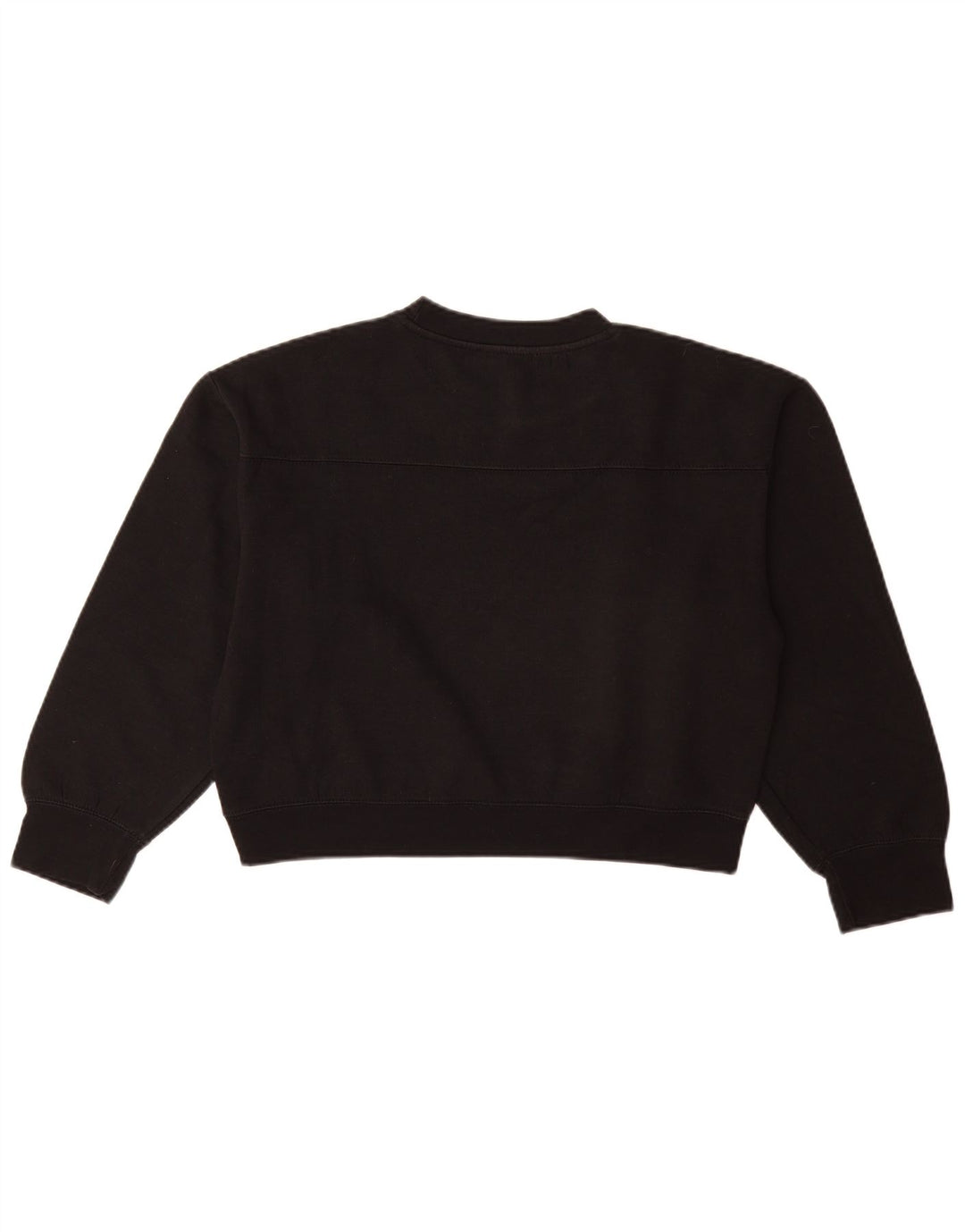 ZARA Womens Crop Sweatshirt Jumper UK 14 Medium Black
