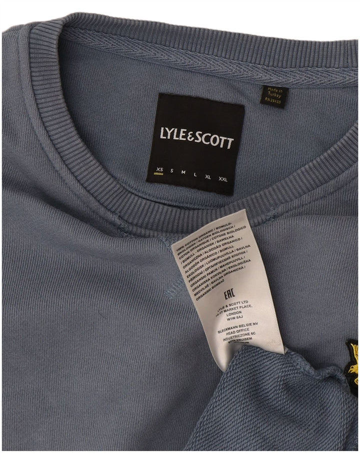 Lyle & Scott Mens Sweatshirt Jumper XS Blue Cotton