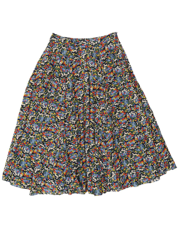 Boden Womens Flared Skirt UK 10 Small W29 Multicoloured Floral Cotton