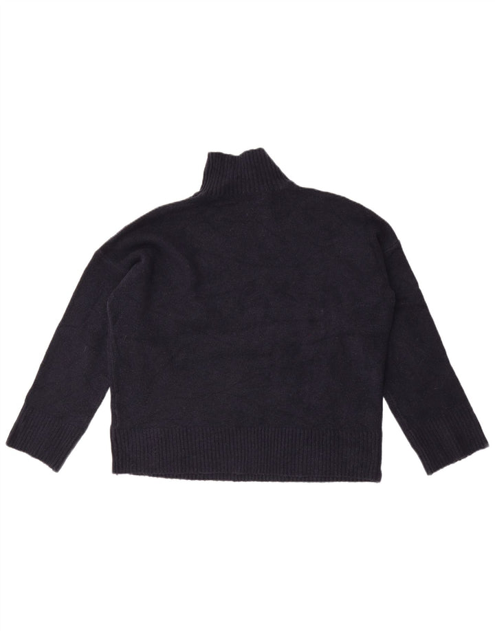 Marks & Spencer Womens Turtle Neck Jumper Sweater UK 14 Medium Navy Blue