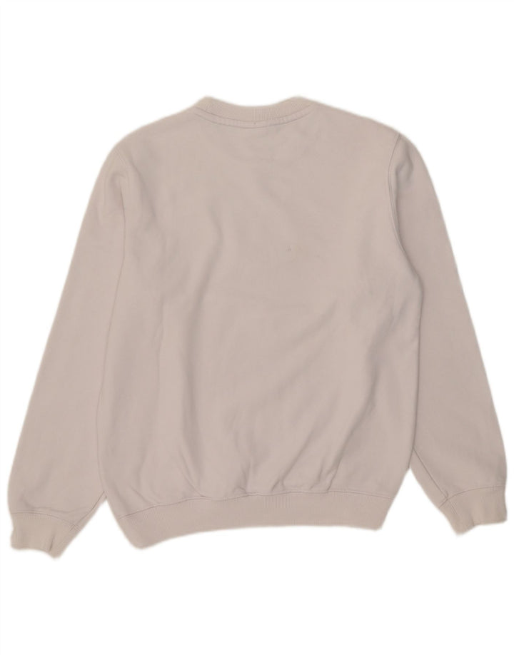 Lacoste Mens Graphic Sweatshirt Jumper Size 3 Small White Cotton