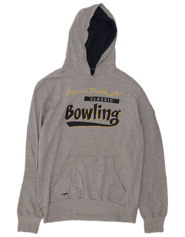 Lotto Pull à capuche graphique pour homme 2XL Gris Coton