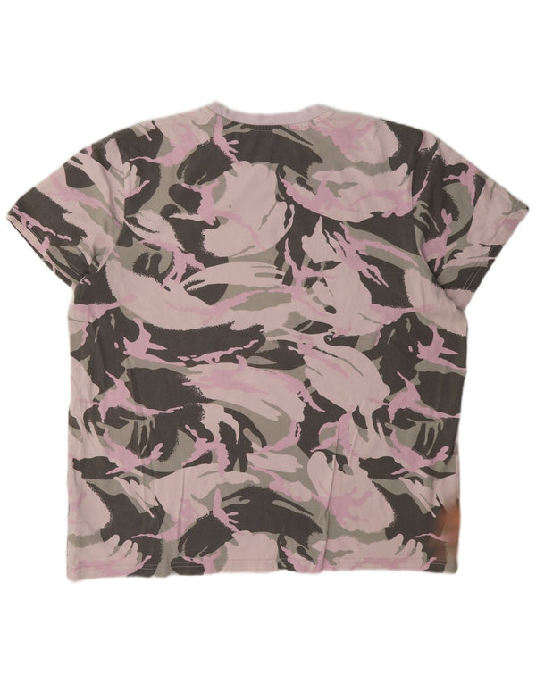 T-shirt da donna Adidas Top UK 20/22 XL cotone mimetico multicolore