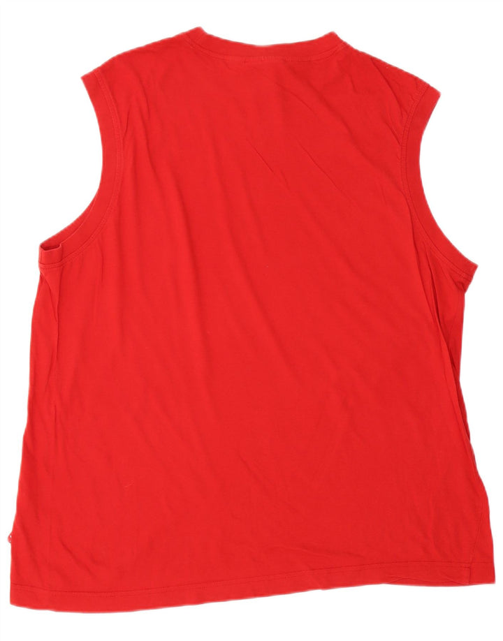 Puma Mens Graphic Vest Top 2XL Red Cotton