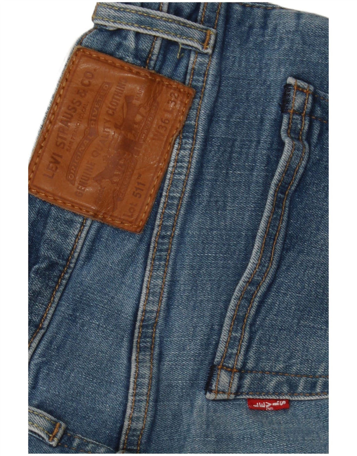 Levi's Uomo 511 Slim Jeans W36 L32 Cotone Blu